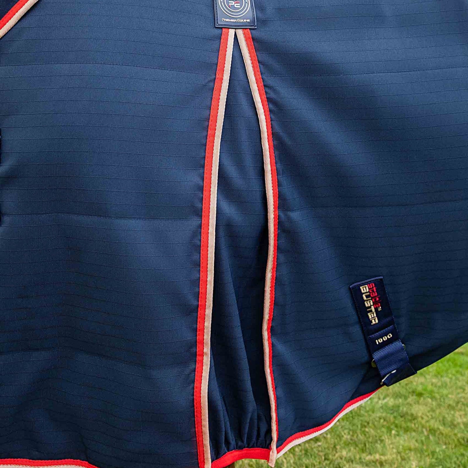 Premier Equine Stable Buster 100g Navy Stable Rug with Neck Cover | Horse Blanket
