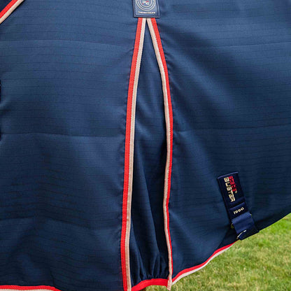 Premier Equine Stable Buster 100g Navy Stable Rug with Neck Cover | Horse Blanket