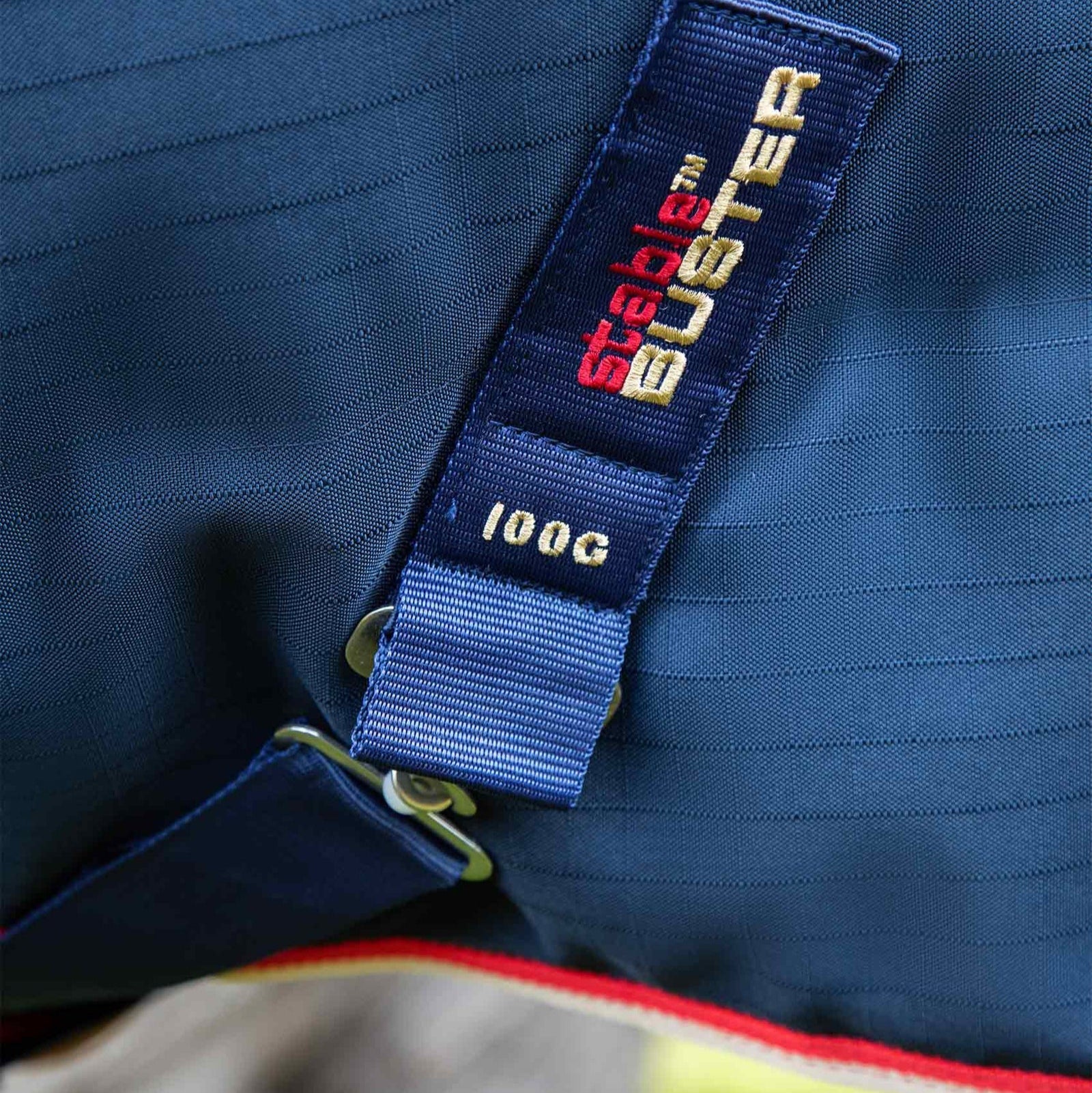 Premier Equine Stable Buster 100g Stable Rug with Neck Cover - Navy