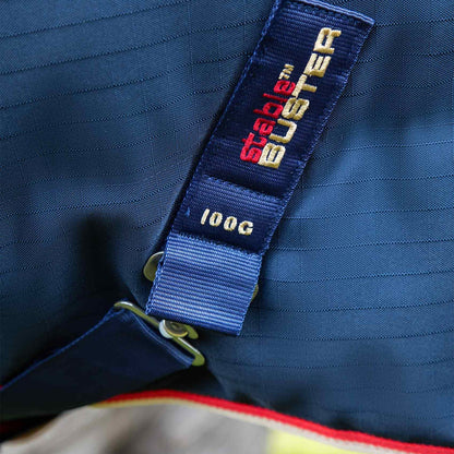 Premier Equine Stable Buster 100g Stable Rug with Neck Cover - Navy