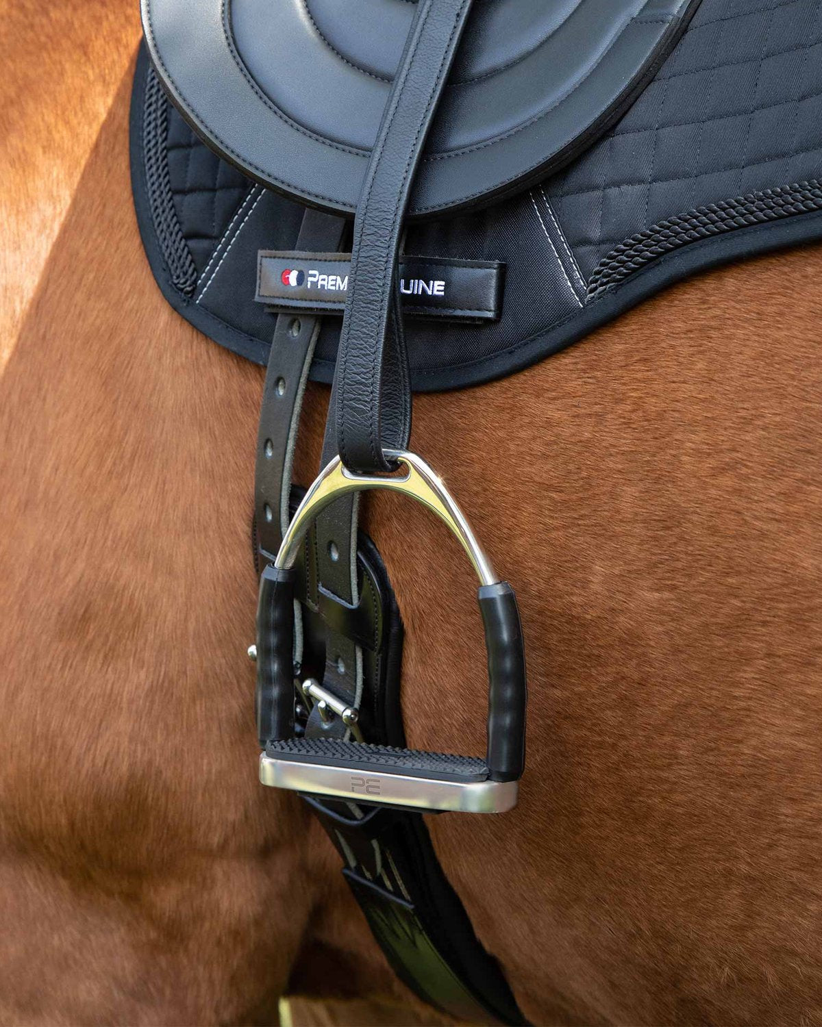 Premier Equine Stainless Steel Flexi Stirrups Silver