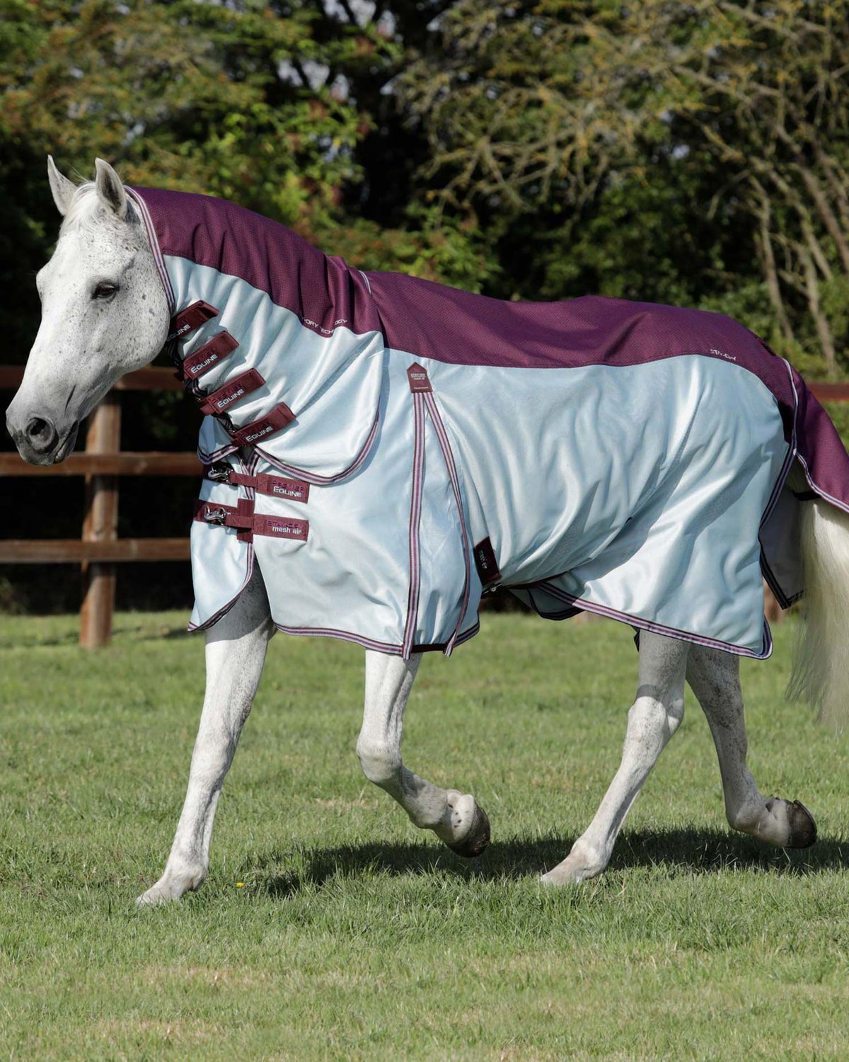 Premier Equine Stay-Dry Mesh Air Fly Rug with Surcingles Wine