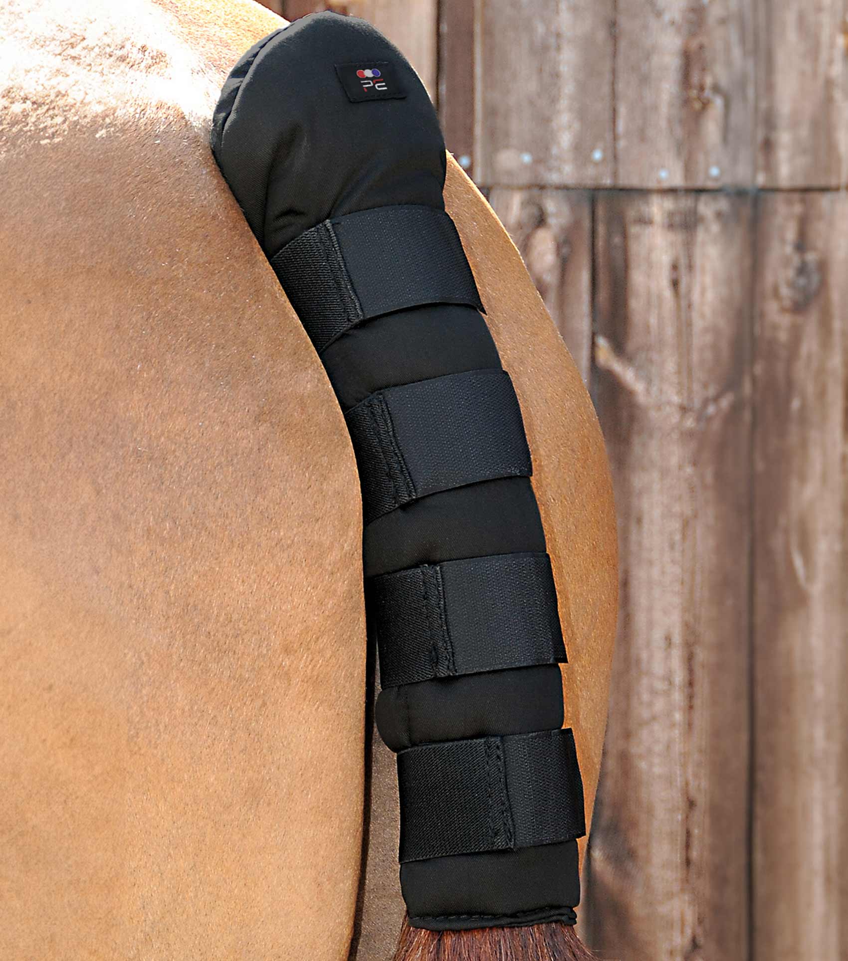 Premier Equine Stay-Up Horse Tail Guard Black: Tail protection with Velcro straps, quilted padding for horse tail protection