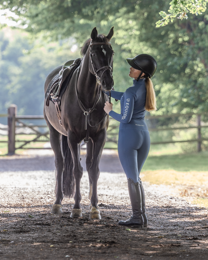 EQUIDRY Women's Water Repellent Base Layer Steel Blue/Silver