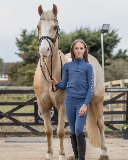 Girl with Horse in Equidry Riding Base Layer - Equestrian Apparel