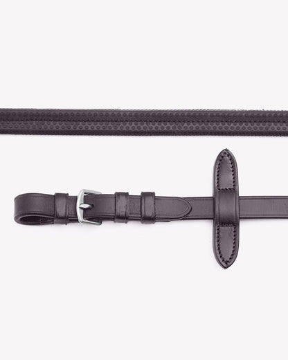 Premier Equine Stefano Rubber Reins Brown