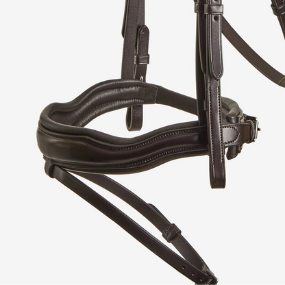 Premier Equine Stellazio Anatomic Snaffle Bridle with Flash, Brown - Comfortable Equestrian Horse Bridle