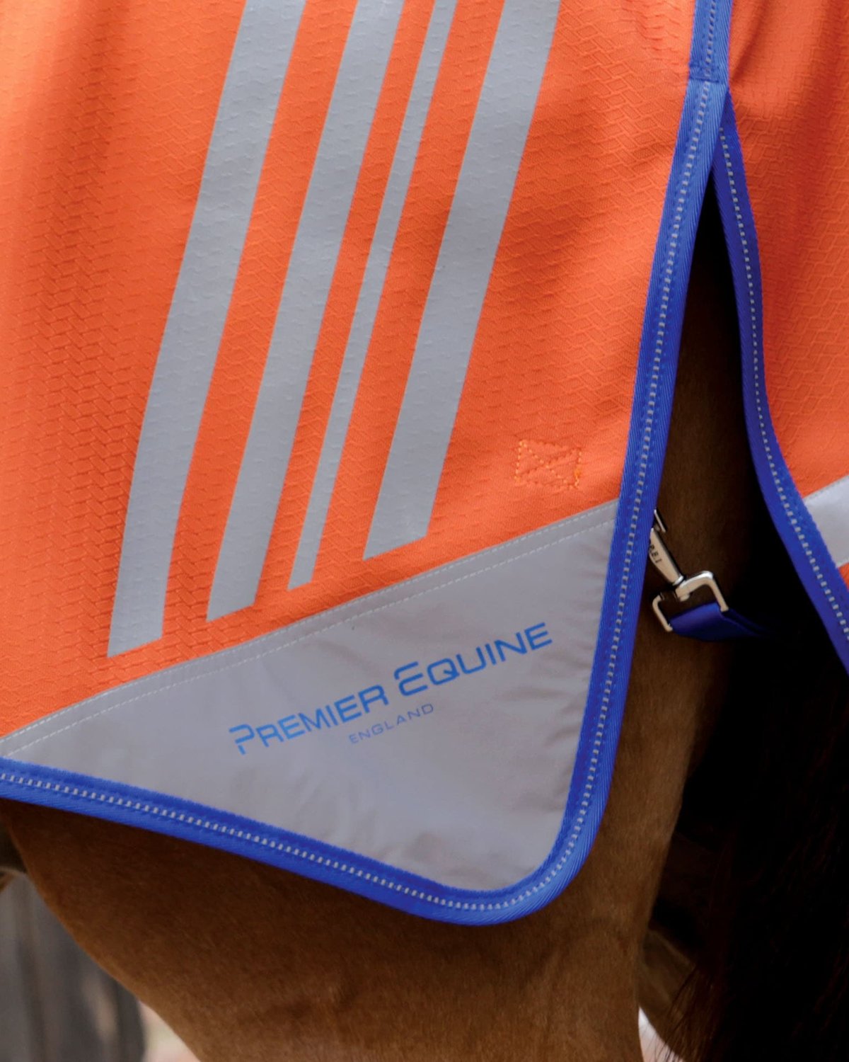 Premier Equine Stratus Orange Reflective Waterproof Horse Exercise Sheet - Visibility & Protection