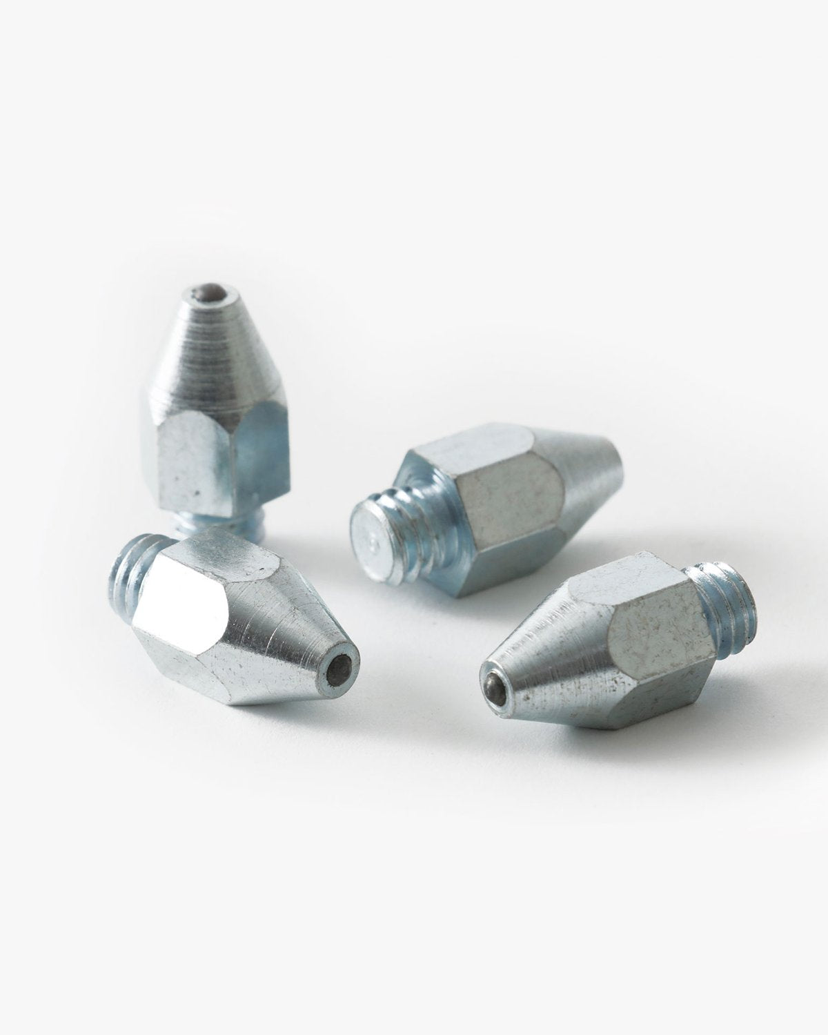 Equine Pointed Studs - Set of 4 Silver Horse Studs for Varying Ground & Jumping: Enhanced Traction & Performance.