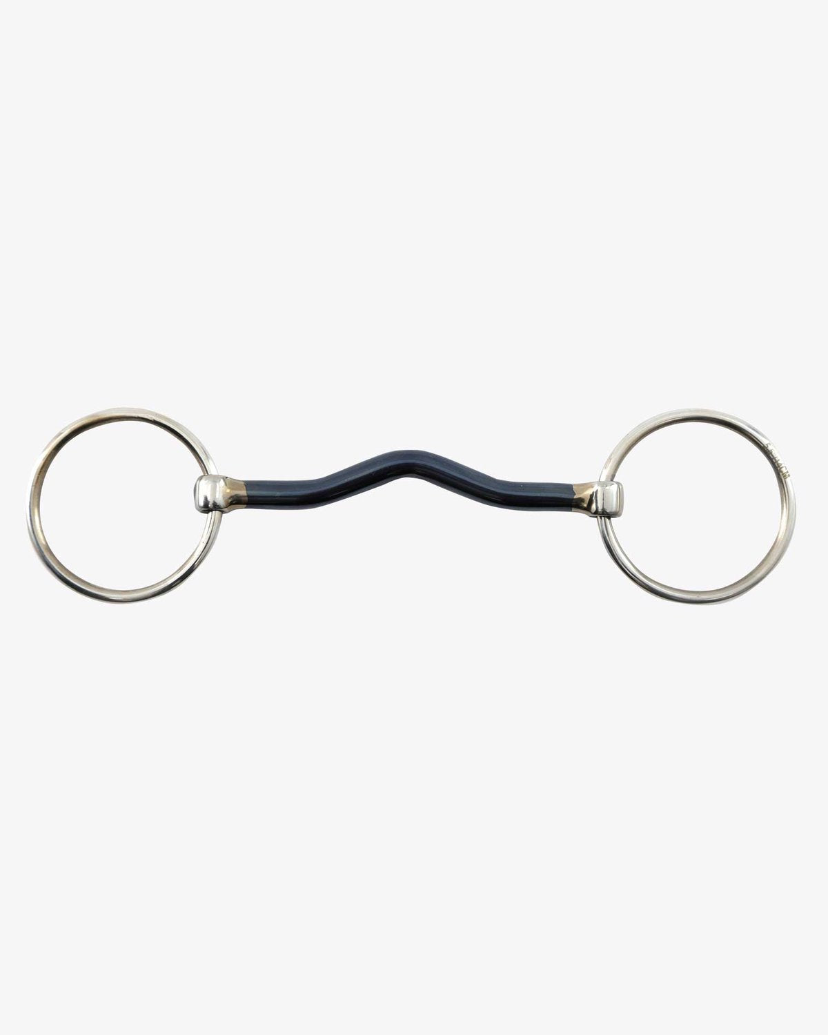 Blue Sweet Iron Mullen Mouth Snaffle Bit - Loose Ring for Sensitive Horses