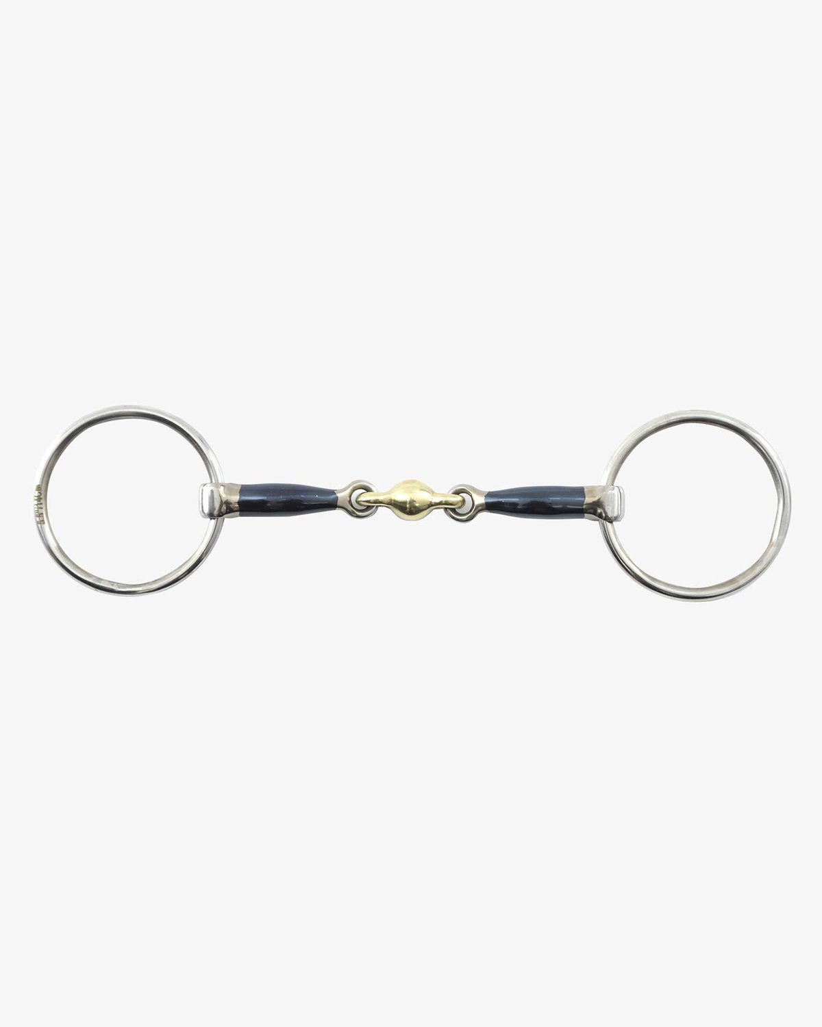 Blue Sweet Iron Loose Ring Snaffle Bit with Brass Alloy Lozenge - Equestrian Horse Bit