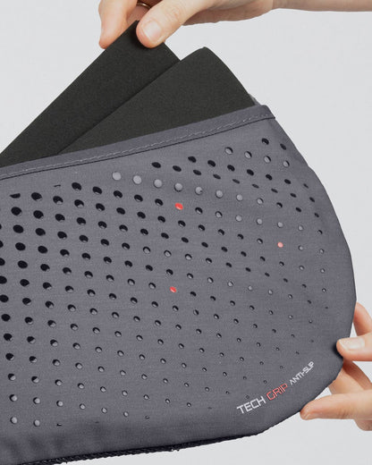 Premier Equine Tech Grip Pro Anti-Slip Correction Saddle Pad Grey: Adjust depth, high wither, non-slip, with shims, and gel grip.