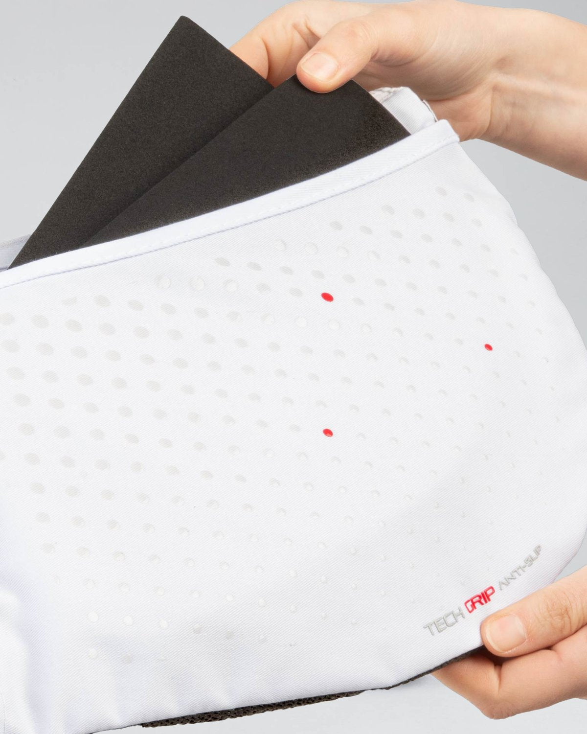 Premier Equine Tech Grip Pro Anti-Slip White Correction Saddle Pad with Shims | Equestrian Comfort and Saddle Stability