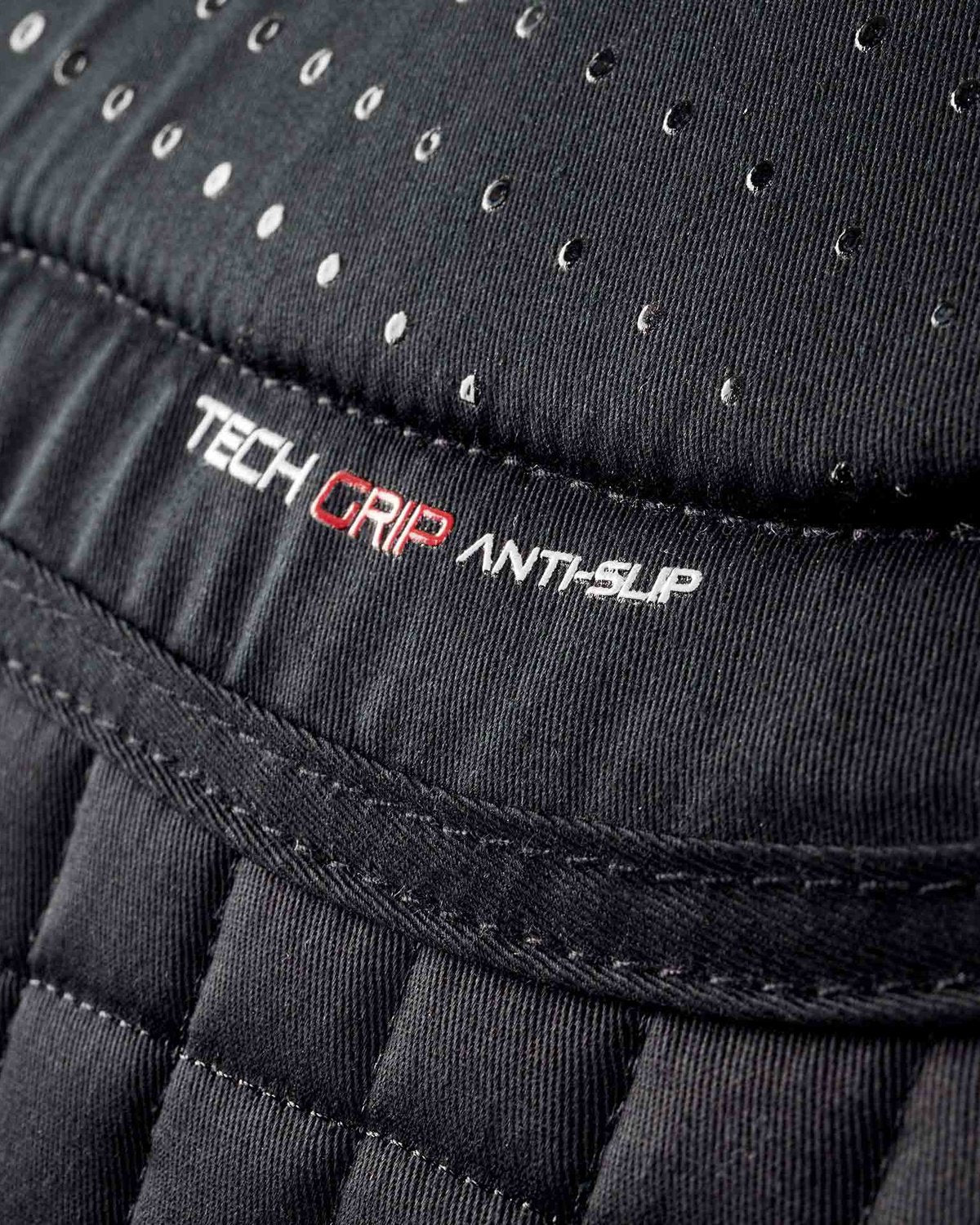 Premier Equine Tech Grip Dressage Saddle Pad, Black Anti-Slip Close Contact Design. Saddle Pad Detail.