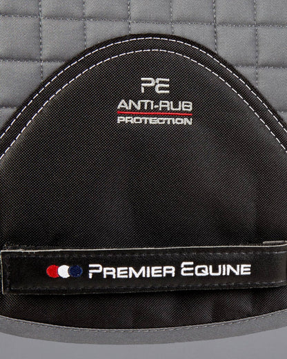 Premier Equine Grey Dressage Saddle Pad: Anti-Slip Tech Grip Pro for Horses, Anti-Rub Protection