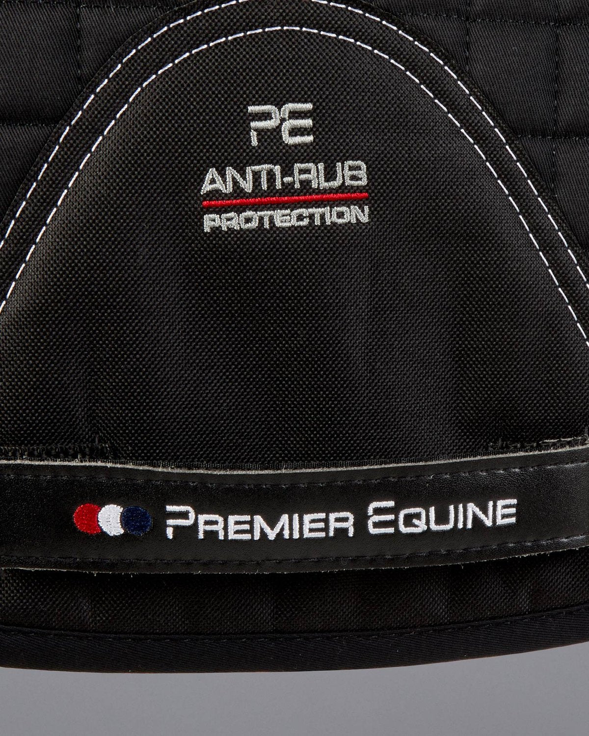 Premier Equine Black Airtechnology Anti-Slip Saddle Pad - GP/Jump Square for Horses, Breathable and Comfortable Equestrian Equipment