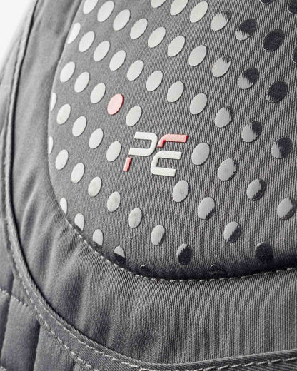 Premier Equine Airtechnology Anti-Slip GP/Jump Saddle Pad - Grey. Close-up View.