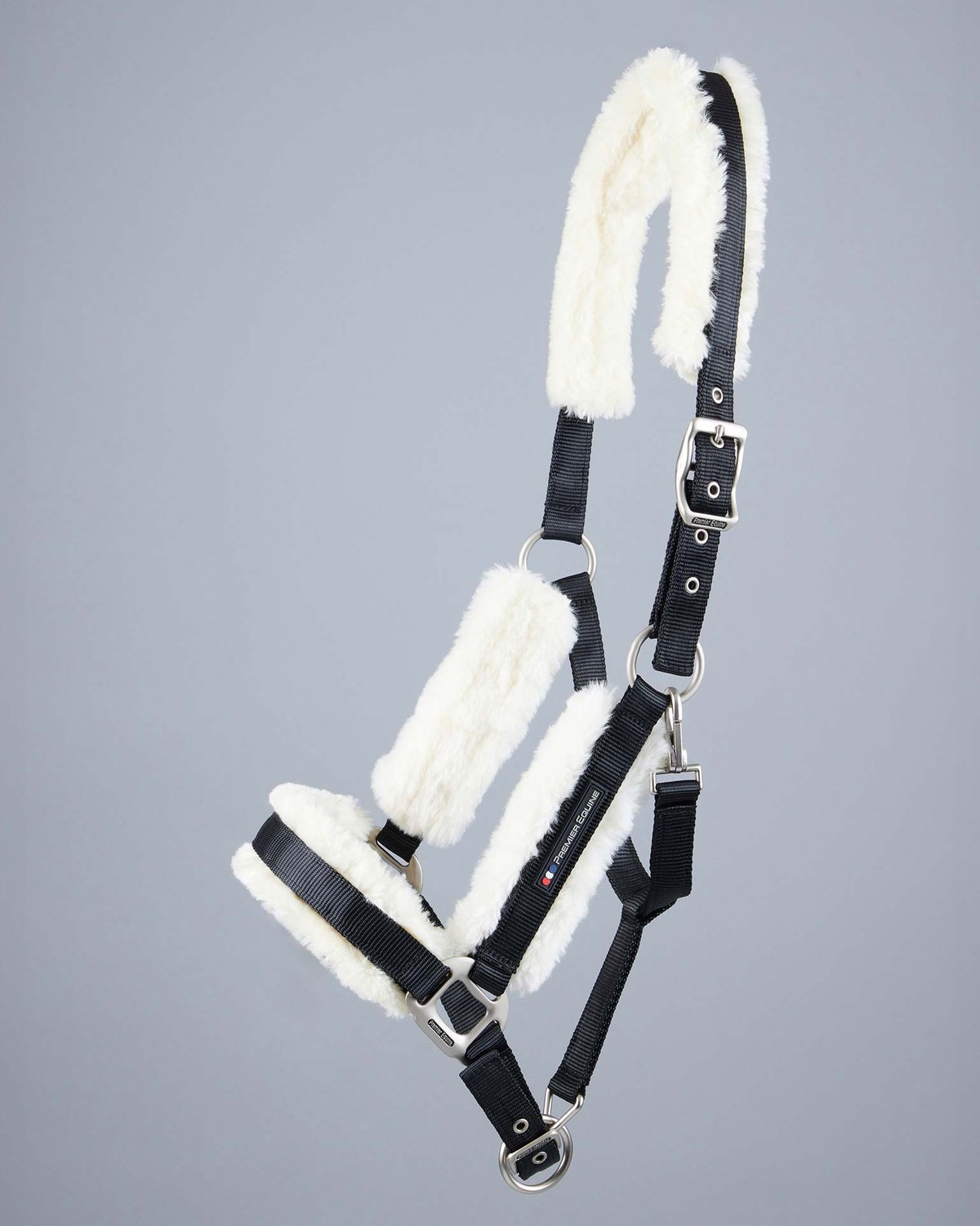Premier Equine Techno Wool Lined Head Collar Black