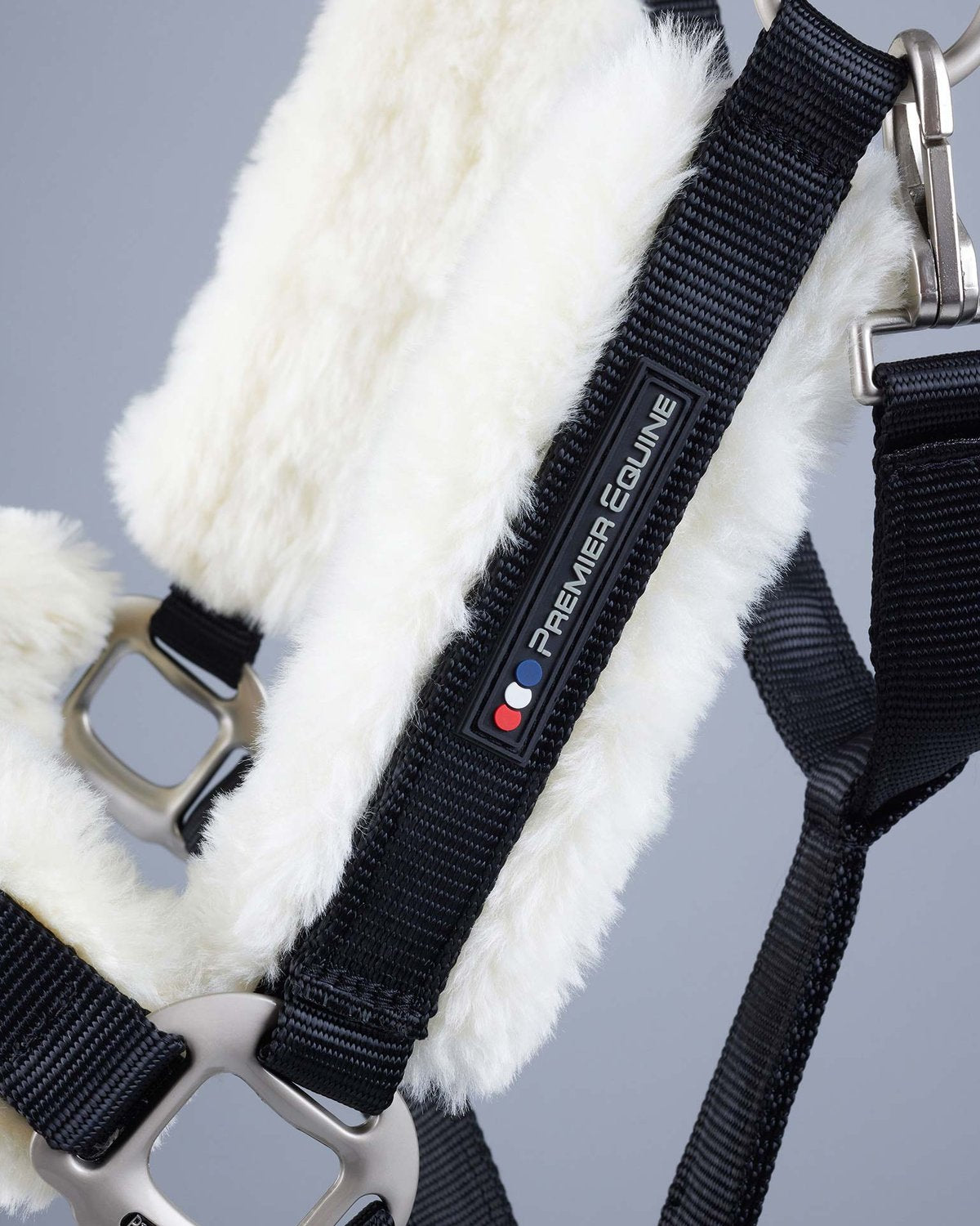 Premier Equine Techno Wool Lined Head Collar Black