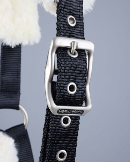 Premier Equine Techno Wool Lined Head Collar Black