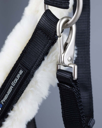 Premier Equine Techno Wool Lined Head Collar Black