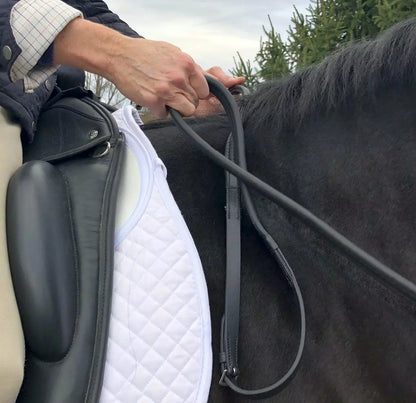 ThinLine English Reins Non-Slip Grip Buckle Without Stoppers Black