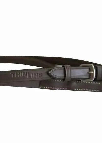 ThinLine English Reins Non-Slip Grip Stud Hook With Stoppers Brown