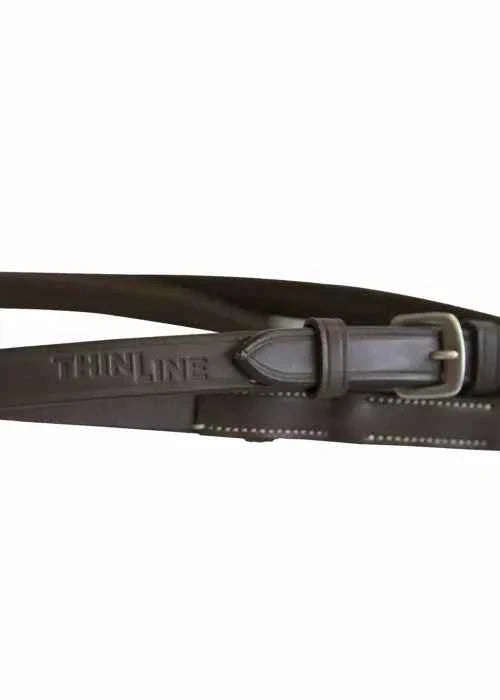 ThinLine English Reins Non-Slip Grip Stud Hook With Stoppers Brown