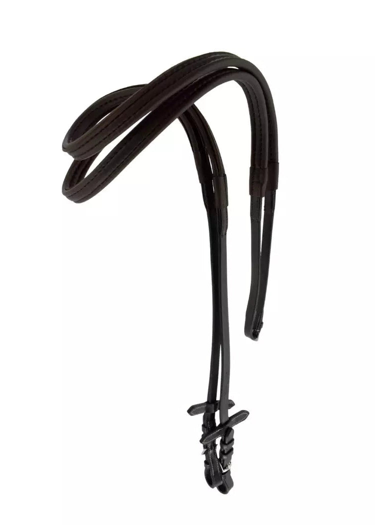 ThinLine English Reins Non-Slip Grip Buckle Without Stoppers Brown