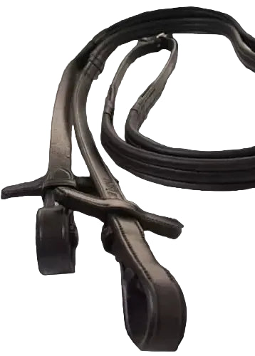 ThinLine English Reins Non-Slip Grip Stud Hook Without Stoppers Brown