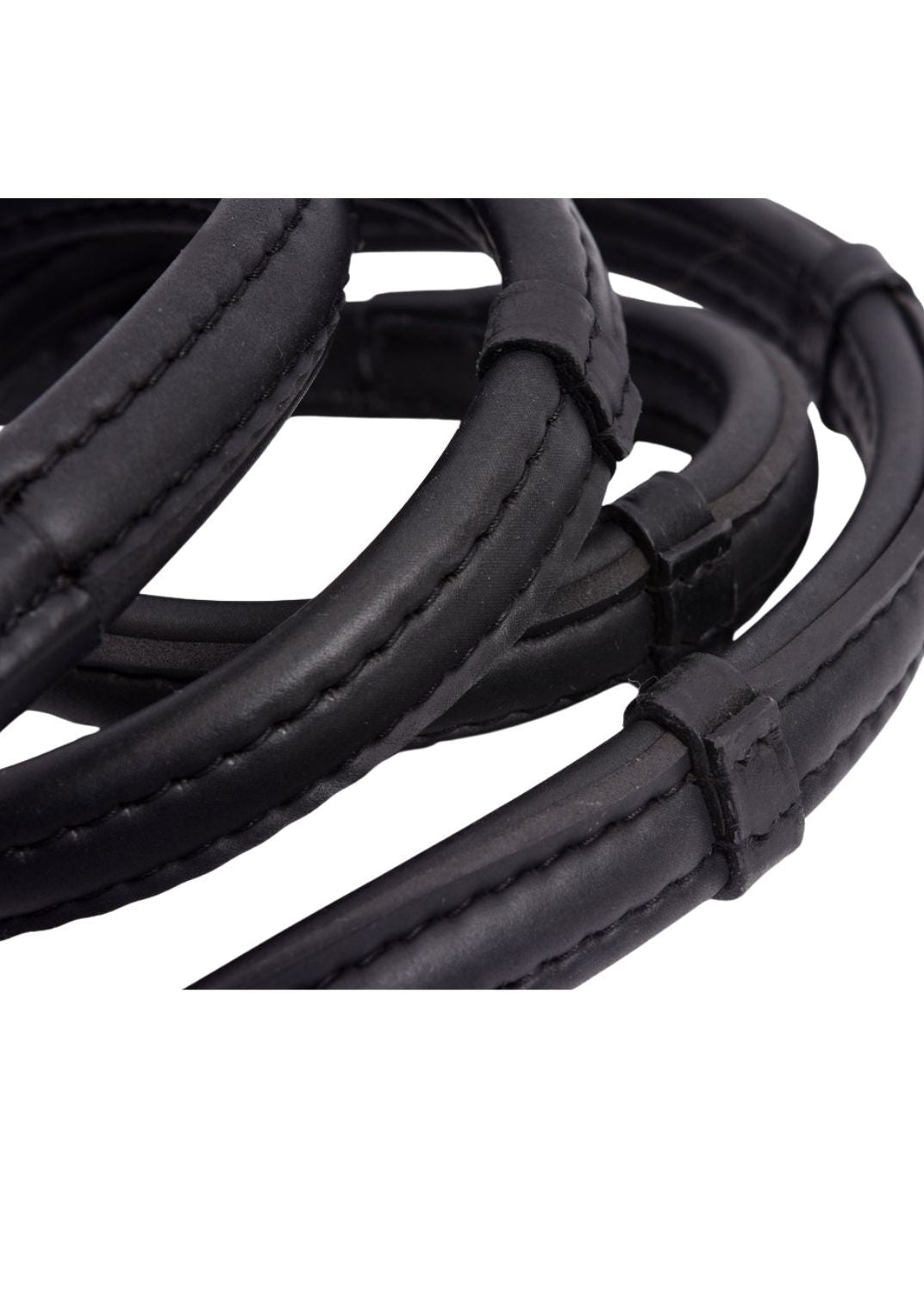 ThinLine English Reins: Black Leather Non-Slip Grip, Stud Hook & Stoppers | Equiflair - Leatherwork…