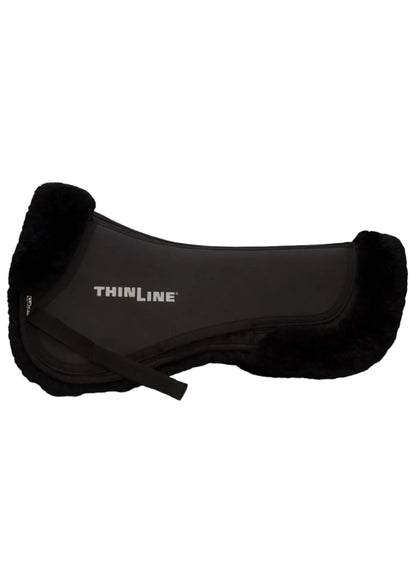 Black ThinLine Full Sheepskin Comfort Half Pad - Equestrian Horse Riding Accessory - location-109746323830-outofstock…