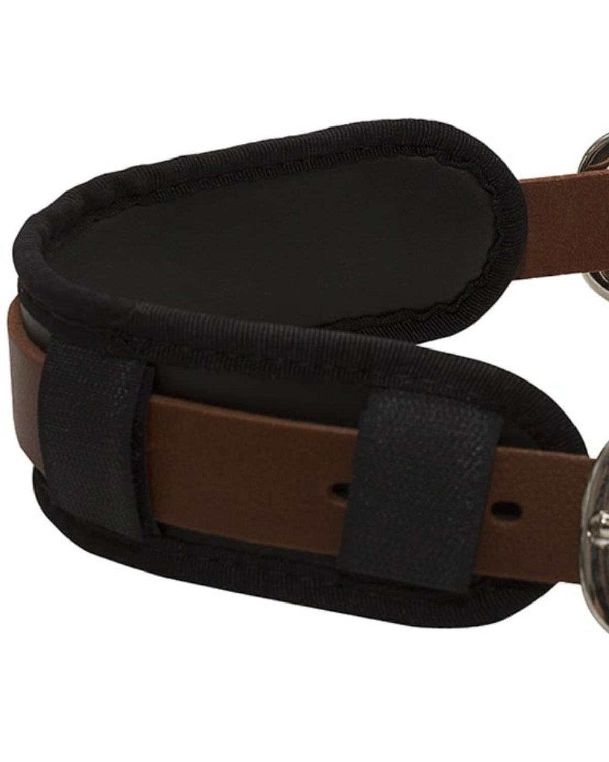 ThinLine Halter Padding Kit: Brown Leather Halter with Black Padding by Equiflair - Large Pony