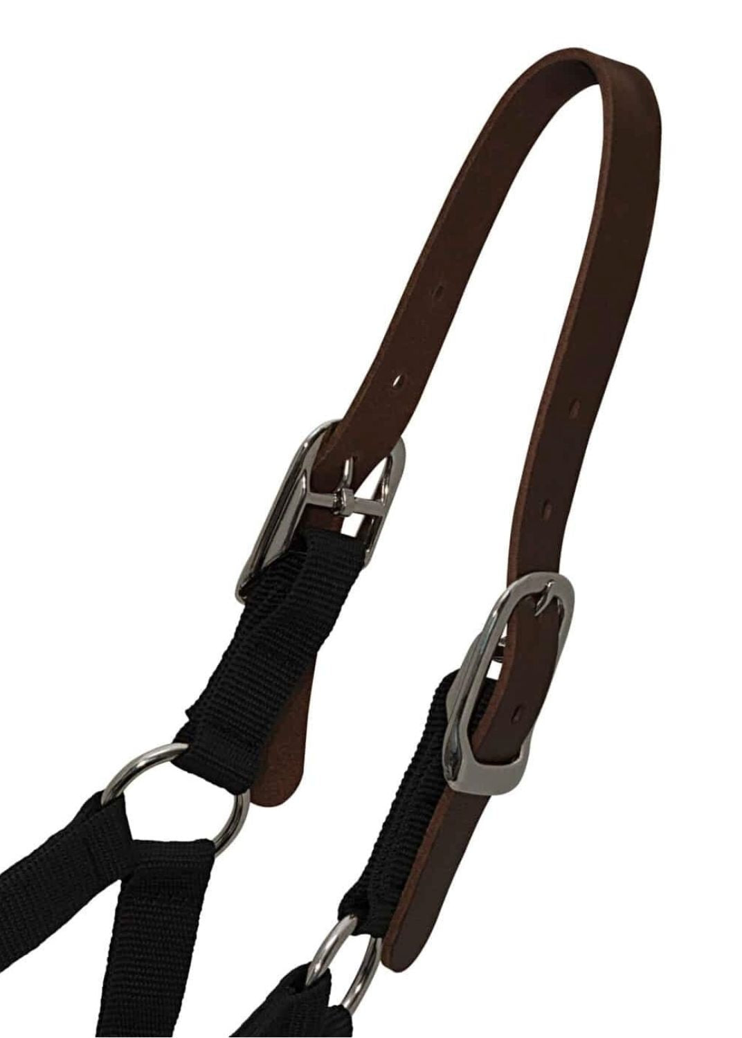 Breakaway Halter Piece: Horse Safety Replacement - Leather, Nylon, Buckle, and Rings - Thinline Tack Accessories…