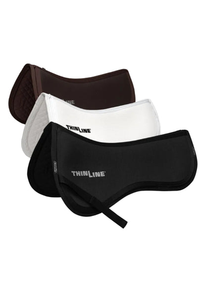 ThinLine Trifecta Cotton Half Pads: Black, White, Brown Saddle Pads - Medium