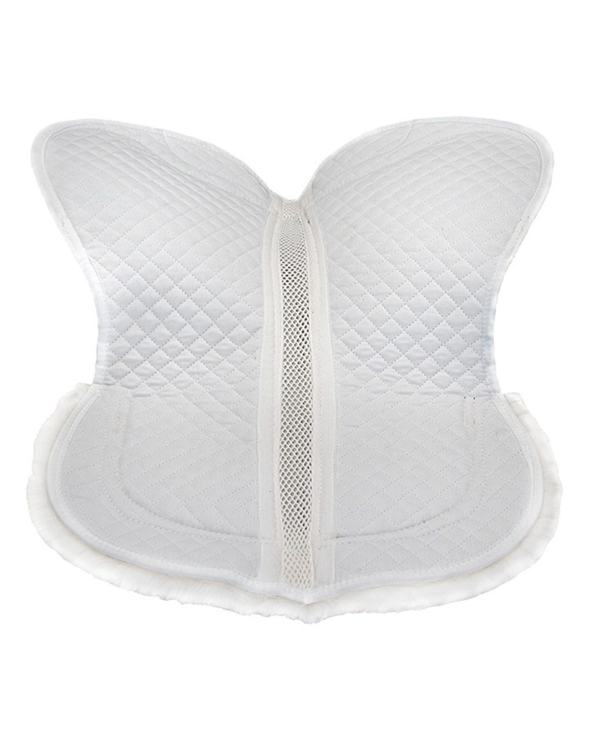 White ThinLine Trifecta Half Pad with Sheepskin Rolls - Horse Saddle Pad - Medium