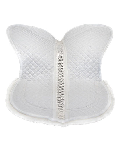 White ThinLine Trifecta Half Pad with Sheepskin Rolls - Horse Saddle Pad - Medium