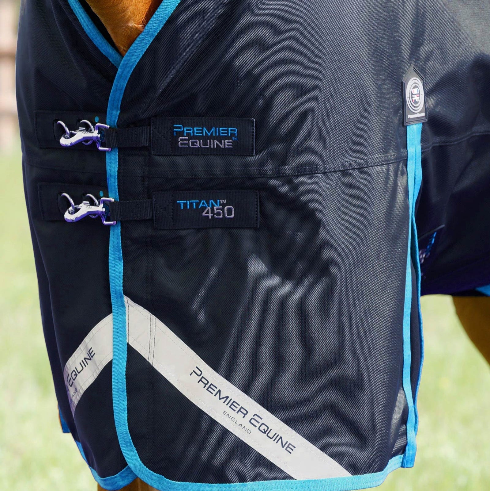 Premier Equine Titan 450g Horse Turnout Rug Navy | Heavyweight Protection