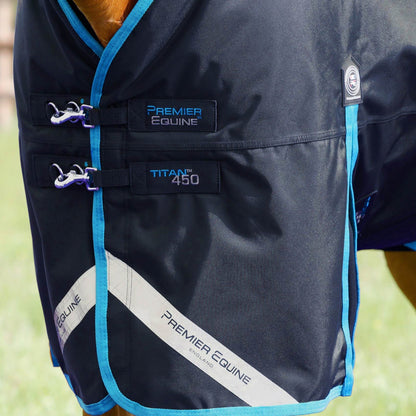 Premier Equine Titan 450g Horse Turnout Rug Navy | Heavyweight Protection