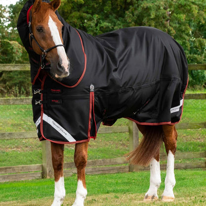 Premier Equine Titan 450g Horse Rug - Black Heavyweight Turnout Rug with Neck Cover