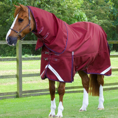 Premier Equine Titan 50g Turnout Rug with Classic Neck Cover Burgundy