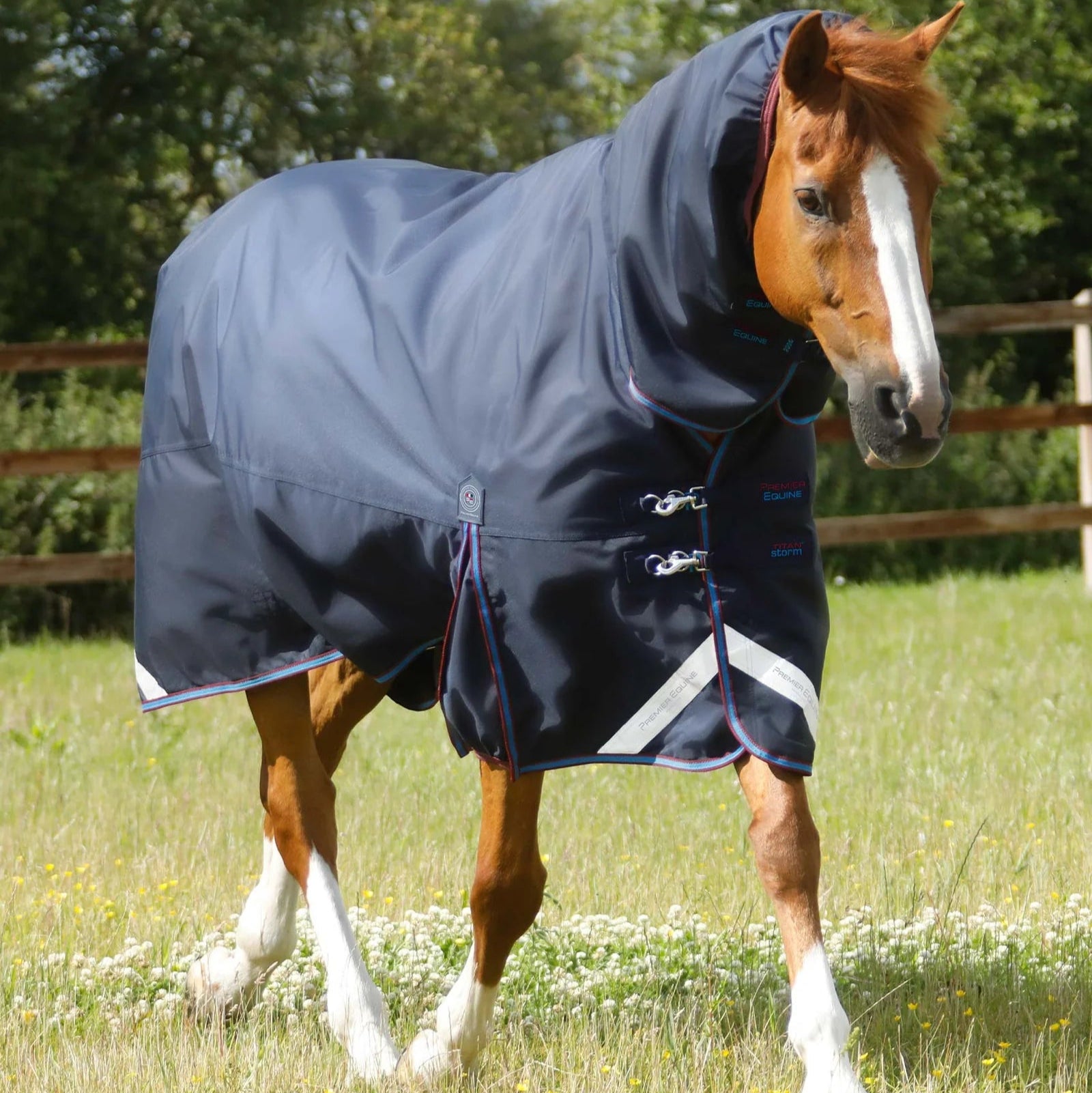 Premier Equine Titan Storm 200g Combo Turnout Rug with Snug-Fit Neck Navy