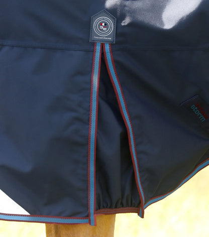 PREMIER EQUINE TITAN STORM Navy Horse Rug - 200g Combo Turnout Rug with Snug-Fit Neck