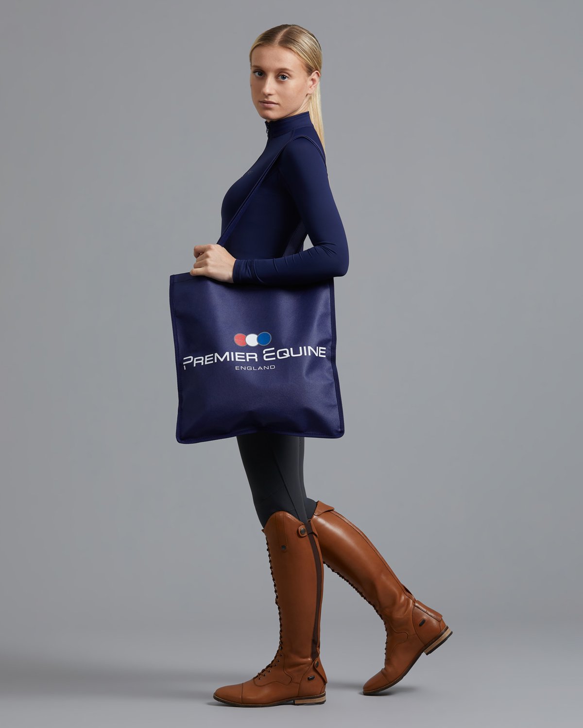 Premier Equine Navy Tote Bag | Equestrian Style by Equiflair: Riding Bag Fashion
