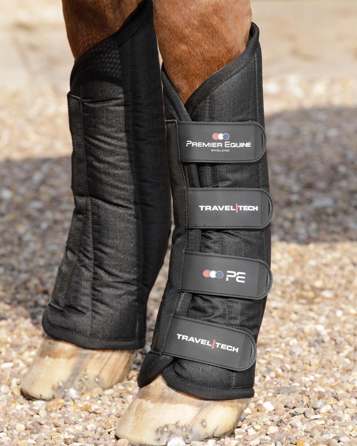 Premier Equine Travel Boots - Black Travel-Tech for Horse Leg Protection | Equiflair