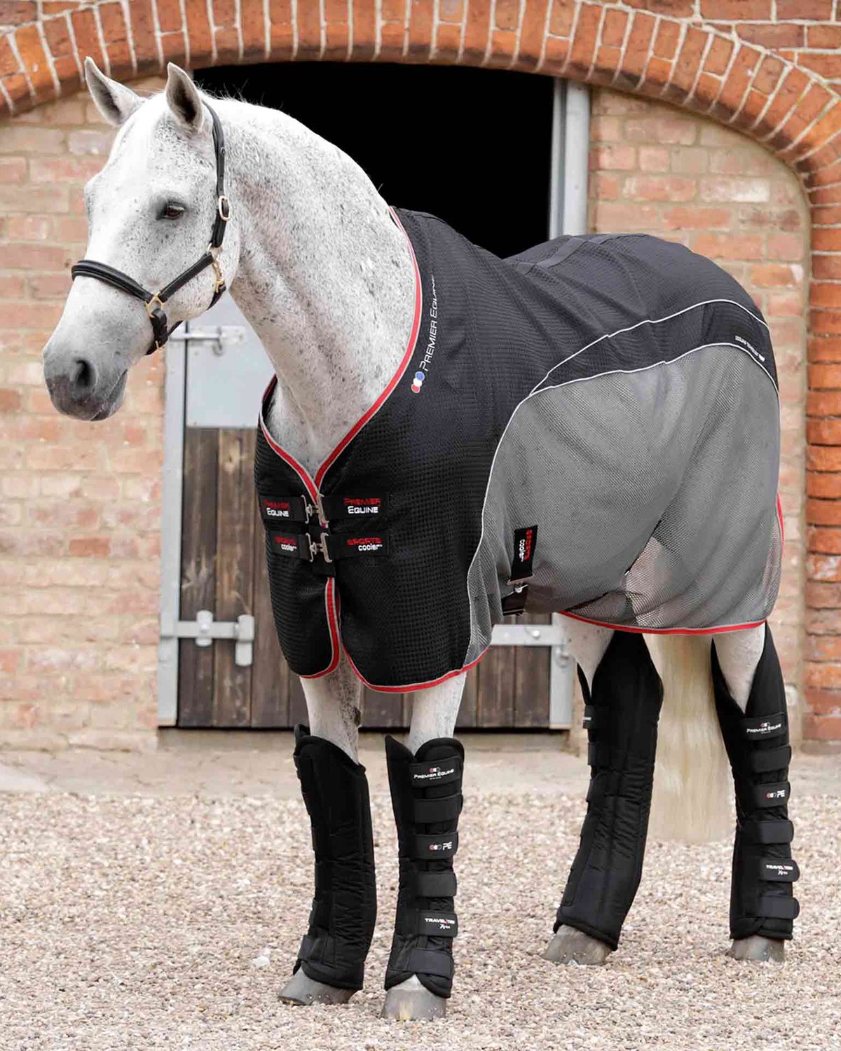 PREMIER EQUINE TRAVEL-TECH XTRA TRAVEL BOOTS BLACK | Horse Travel Boots for Protection | Equiflair