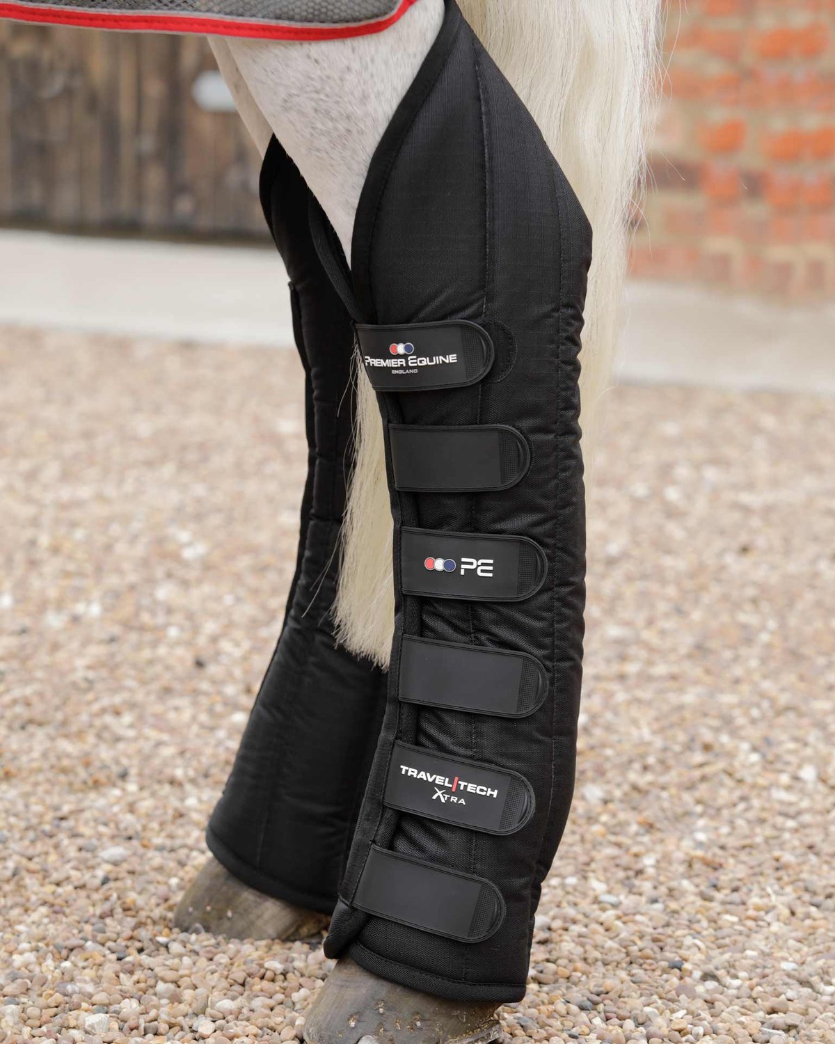 Horse Travel Boots - Premier Equine Travel-Tech Xtra Black - Equestrian Leg Protection