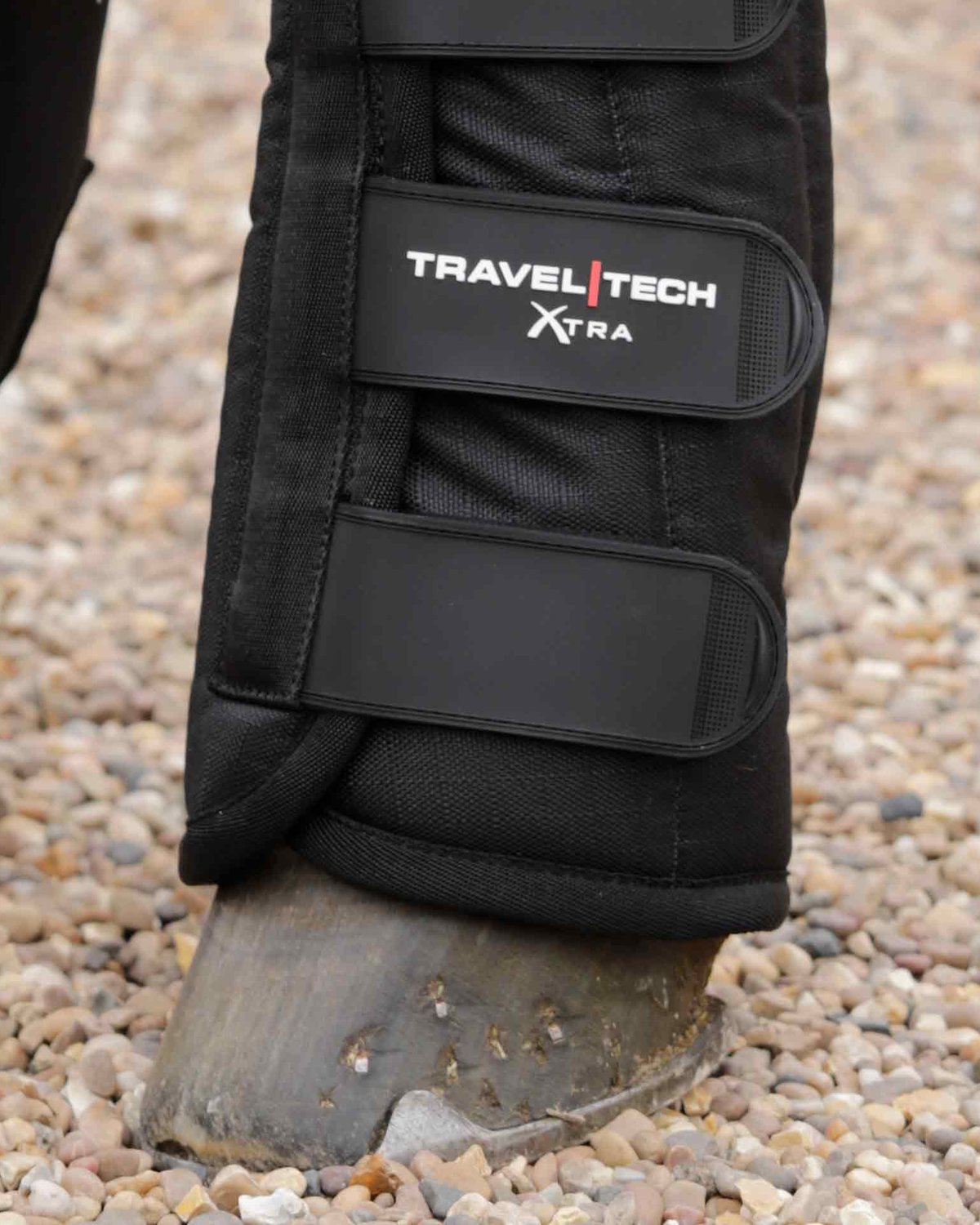 Premier Equine Travel-Tech Xtra Horse Travel Boots - Black Protective Legwear for Safe Horse Transport
