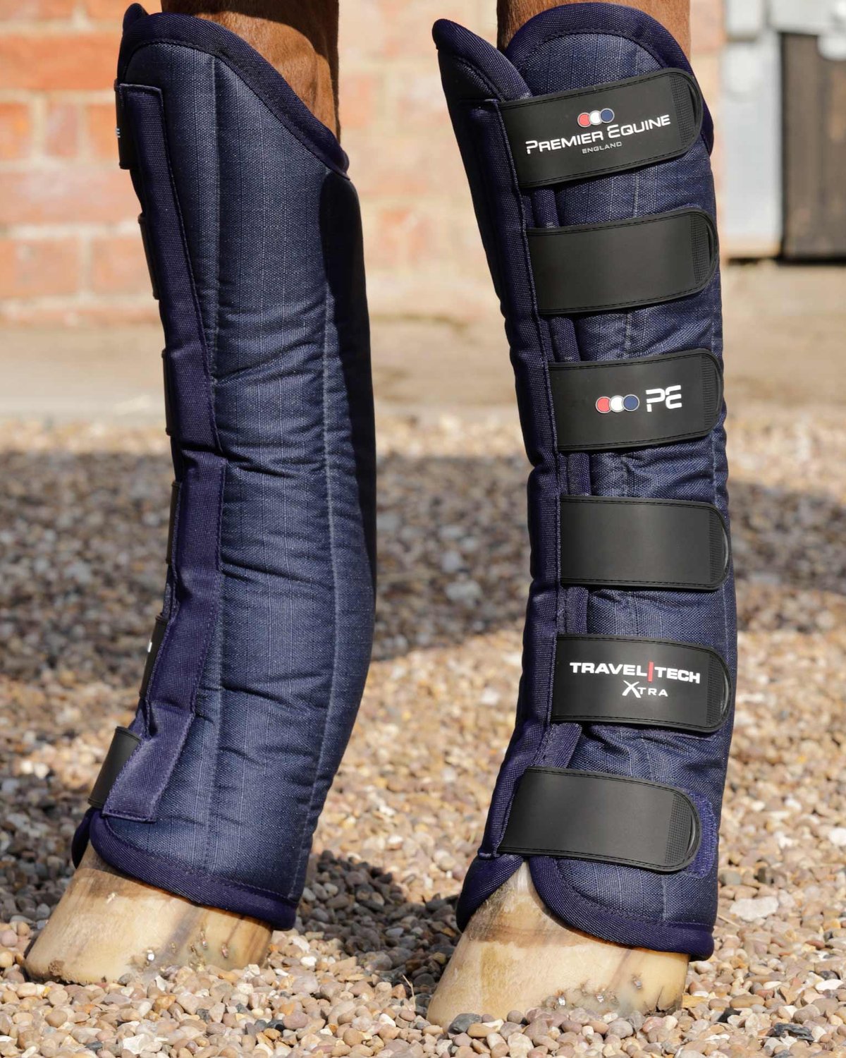 Premier Equine Travel-Tech Xtra Navy Horse Travel Boots - Knee & Hock Protection