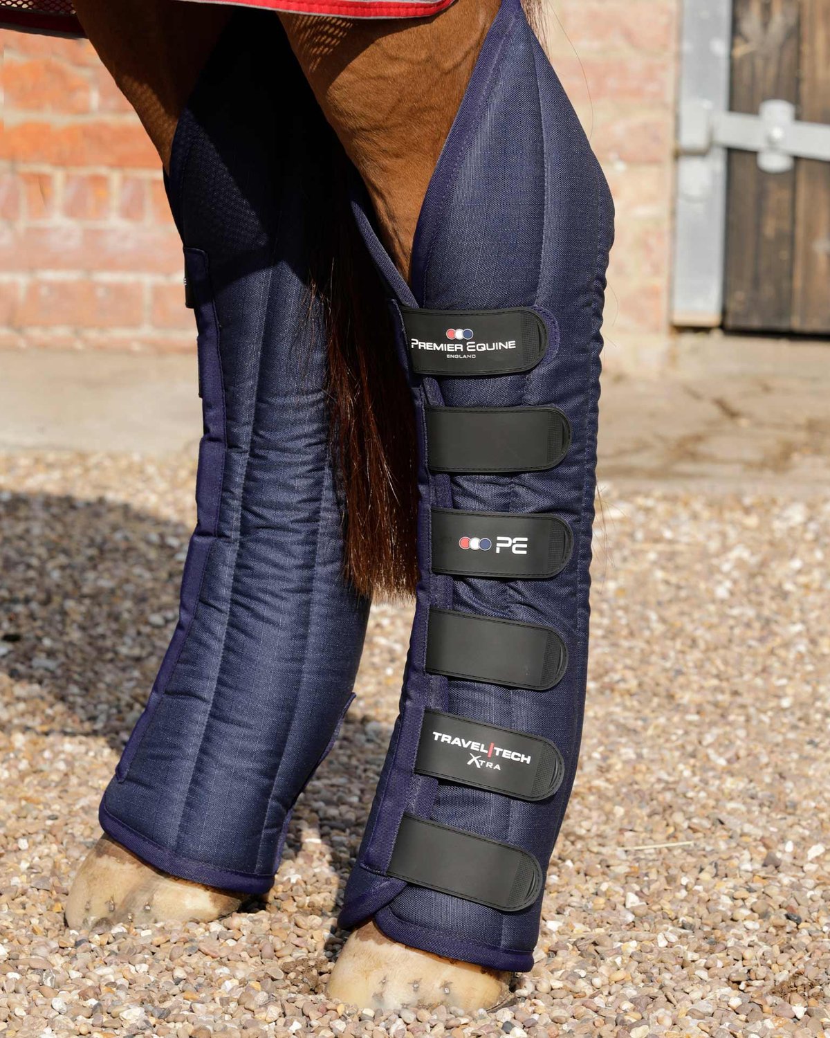 PREMIER EQUINE TRAVEL-TECH XTRA Horse Travel Boots - Navy. Equiflair